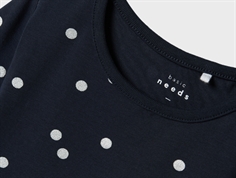 Name It dark sapphire sølvprikker kjole